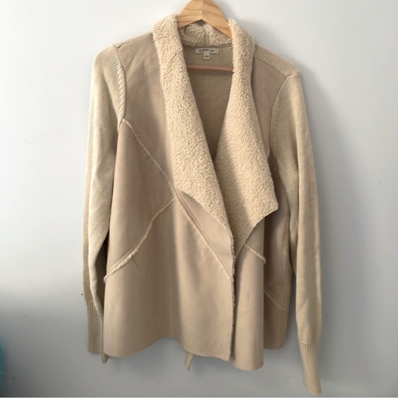 Orvis | Waterfall Faux-Fur & Suede Cardigan - XL. M - Picture 2 of 5